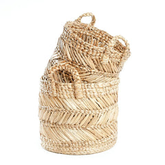 Bazar Bizar zigzag banana leaf basket M