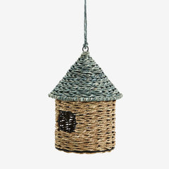 Madam Stoltz hanging birdhouse seagrass natural