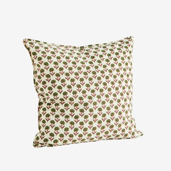 Madam Stoltz printed cushion cover white flowers CP-5050-245