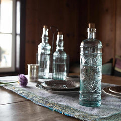 Van Verre Fairtrade recycled glass bottle water or oil handmade