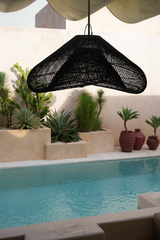 The Cloud Pendant - Black Rattan - XXL