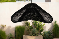 The Cloud Pendant - Black Rattan - XXL