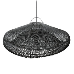 The Cloud Pendant - Black Rattan - XXL