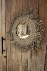 Rattan Mirror Round 65cm