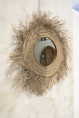 Rattan Mirror Round 65cm