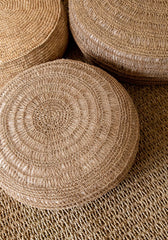 seagrass pouf round 60 cm 
