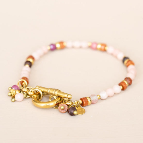 Mujajuma armband pink opal bracelet